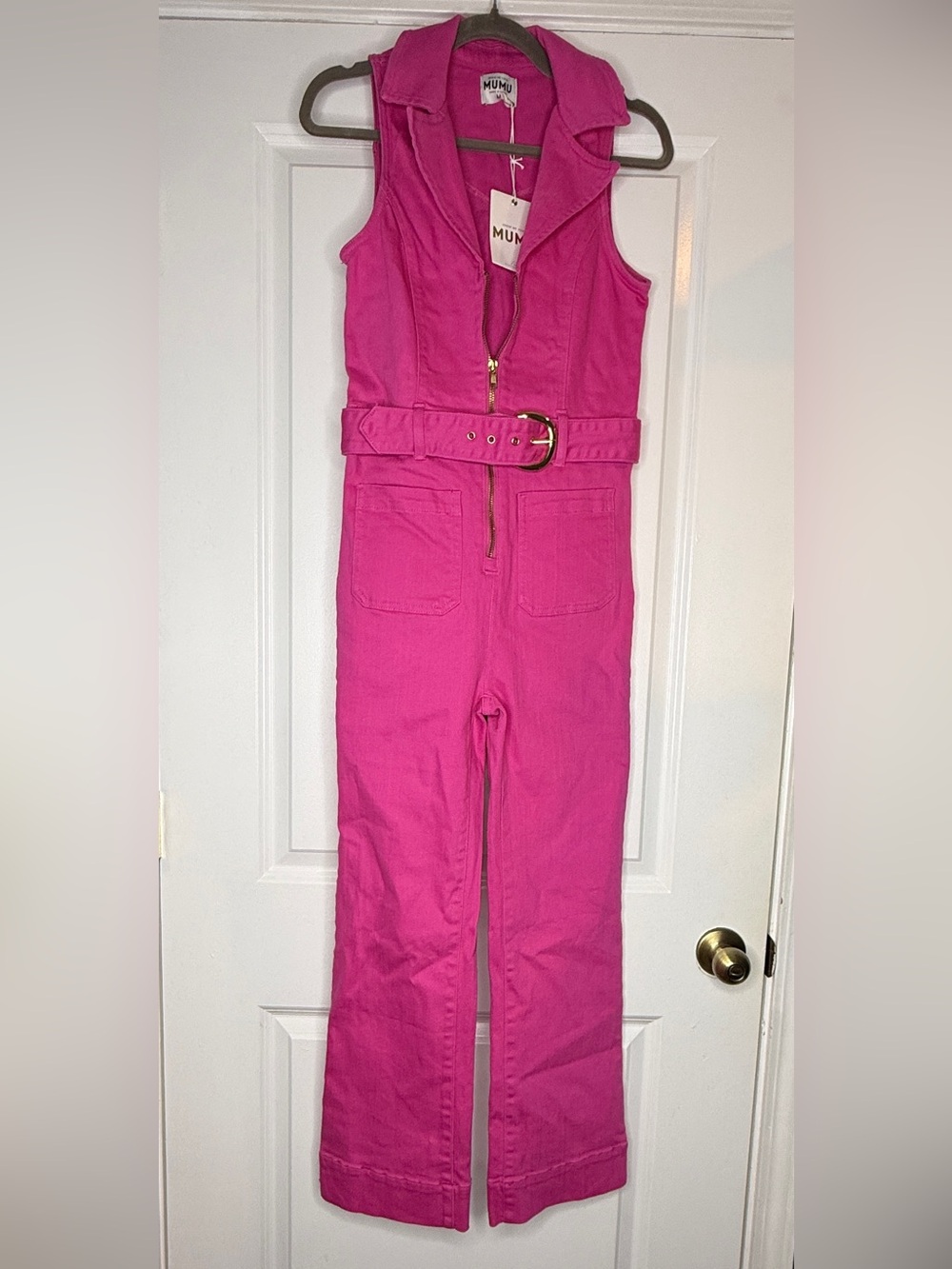 Show Me Your MuMu Jacksonville Hot Pink Jumpsuit Sz M | NWT - Picture 3 of 7